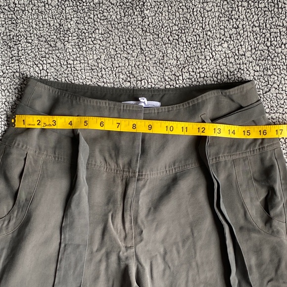 BCBGeneration Olive Tie-Waist Cropped Pants - Picture 8 of 11